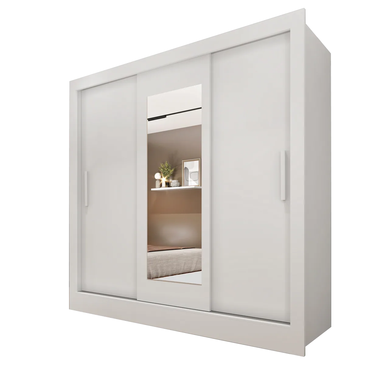 Guarda-Roupa 3 Portas Valência/Turia 1,90 m Branco Neve – TCIL