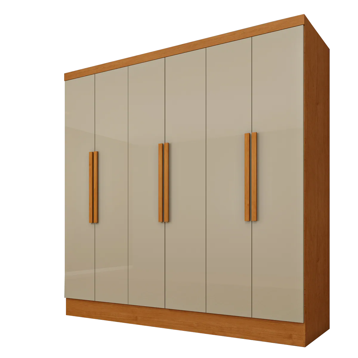 Guarda-Roupa 6 Portas Bariloche/Equador 1,80 m Cinamomo/Off White – TCIL