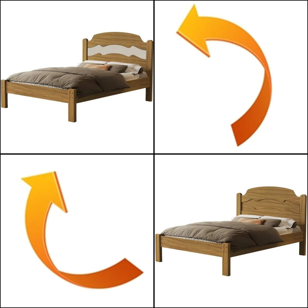 Cama Casal/Viúva Íris Nature/Off White/Nature – MADEC/VJ MÓVEIS