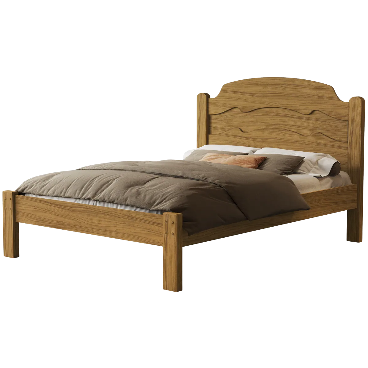 Cama Casal/Viúva Íris Nature/Off White/Nature – MADEC/VJ MÓVEIS