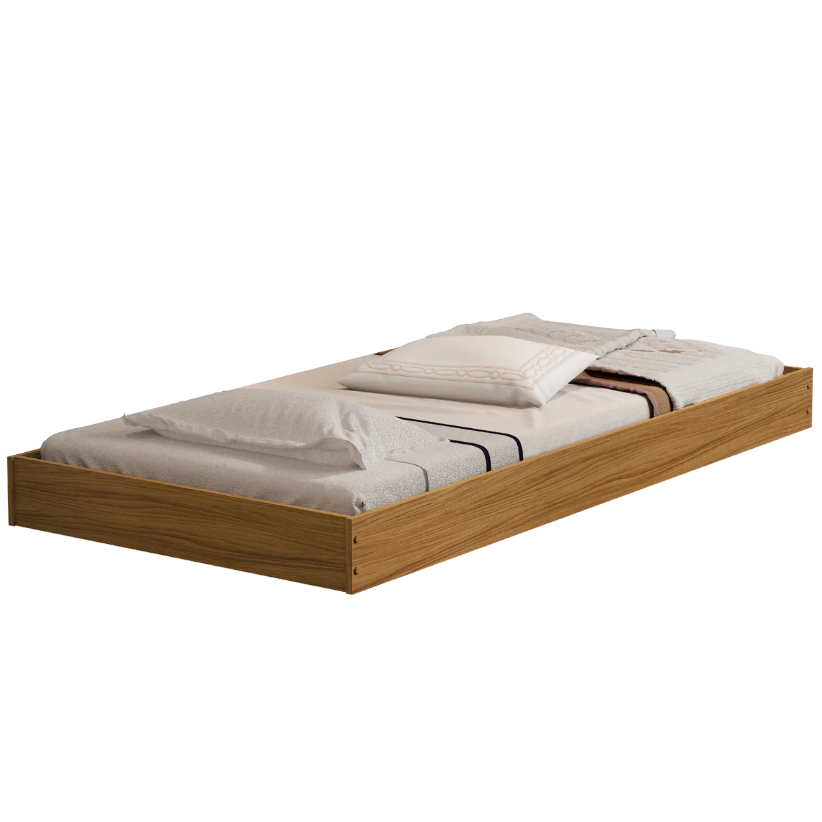 Cama Auxiliar Solteiro Mili Nature – MADEC/VJ MÓVEIS