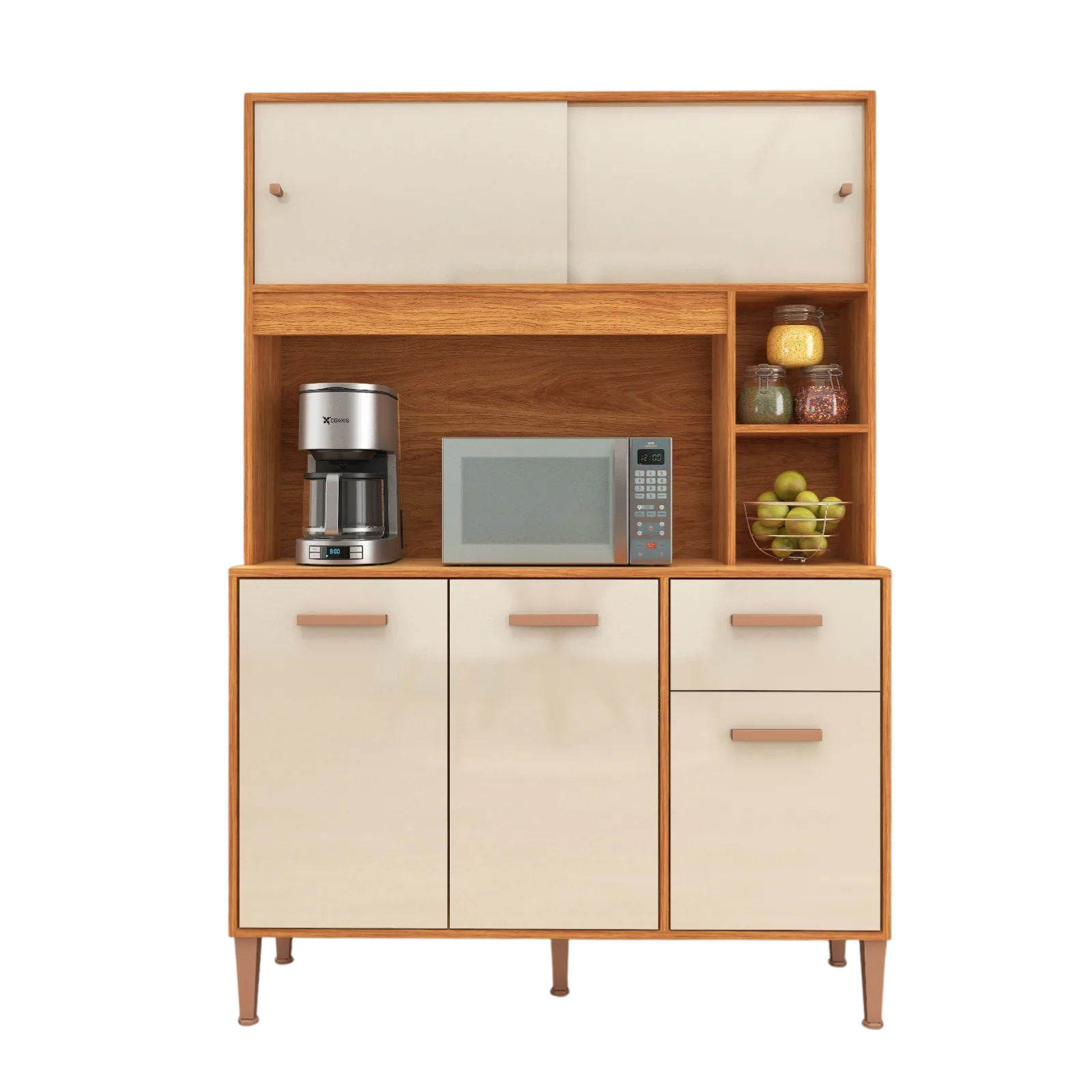Kit Cozinha Pérola C212 1,20 m Cinamomo/Off White – FELLICCI