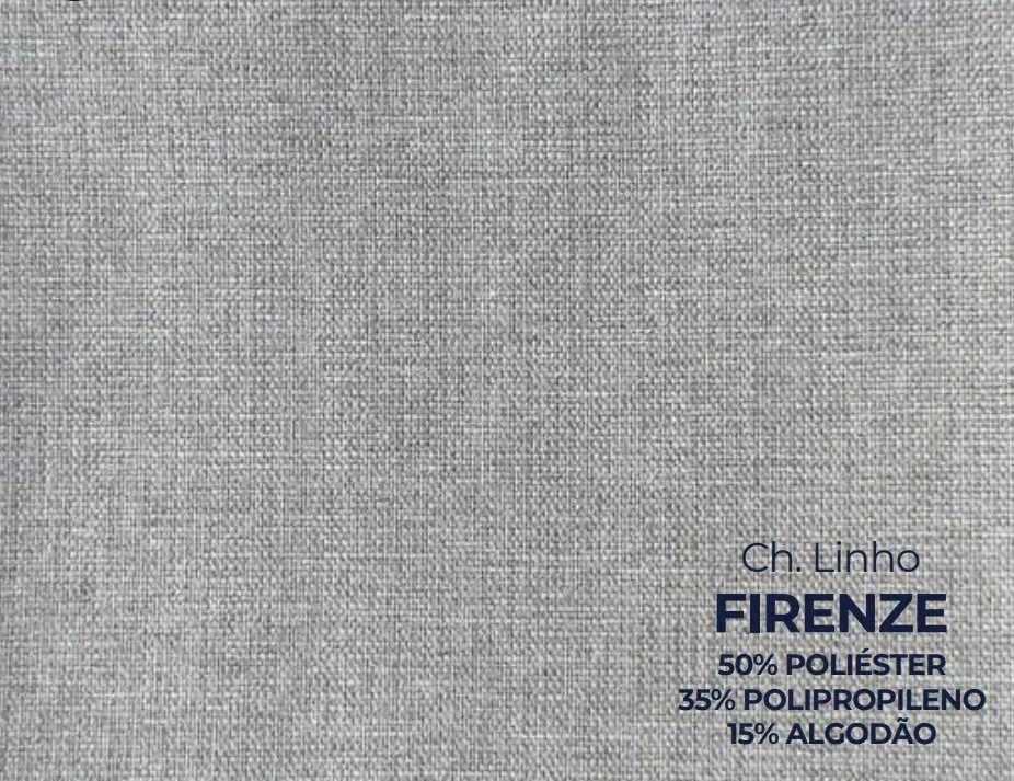 Sofá Living Ref.022 2,20 m Chenile Linho Cinza Firenze – RONDOMÓVEIS