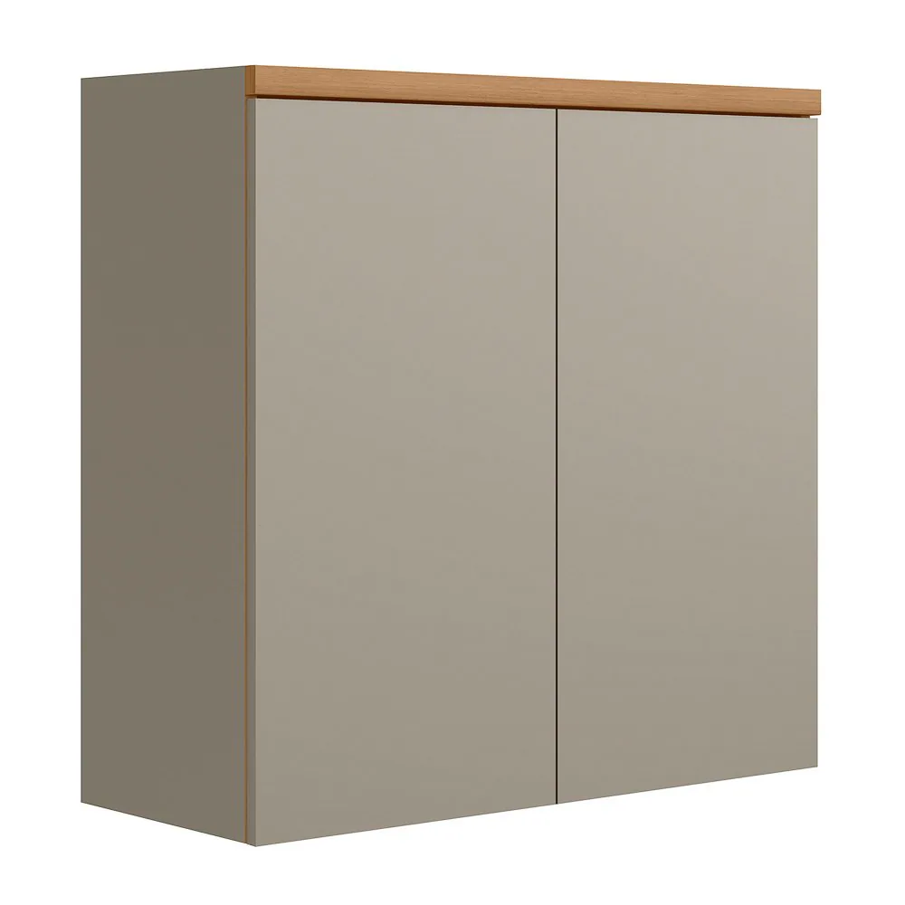 Armário Aéreo Duplo Allure 0.8 Jequitibá/Gris Fosco – LINEA BRASIL