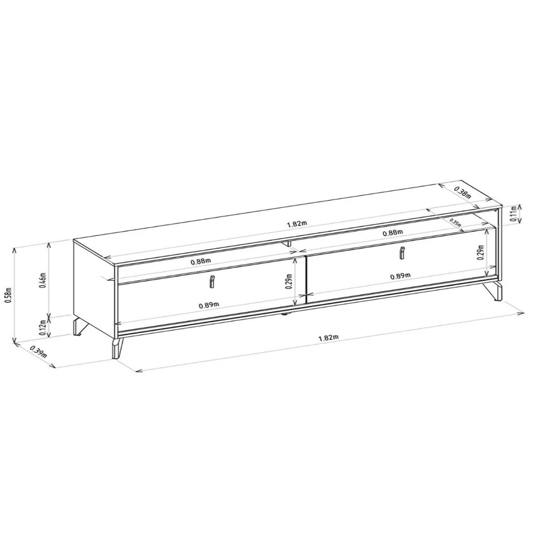 Rack até 70″ Esmeralda Nature/Off White – LINEA BRASIL