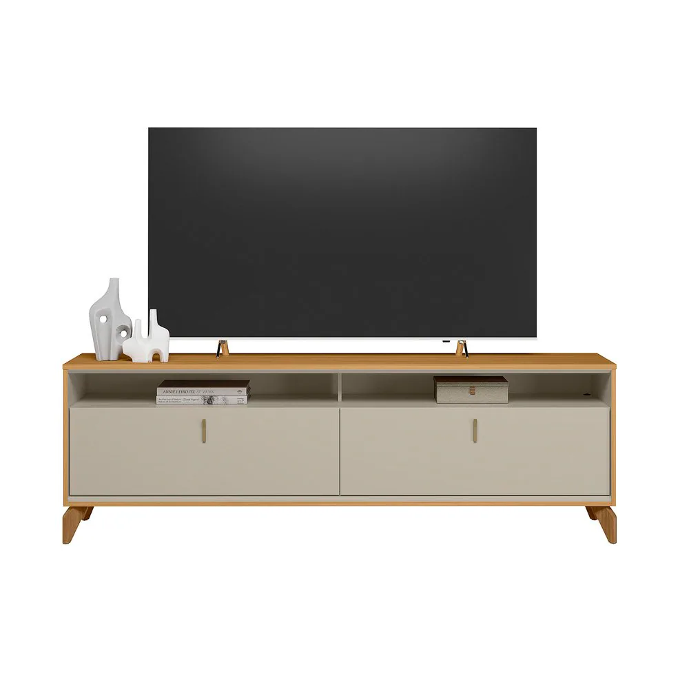 Rack até 75″ Dubai 1.8 Tauari/Off White Fosco – LINEA BRASIL