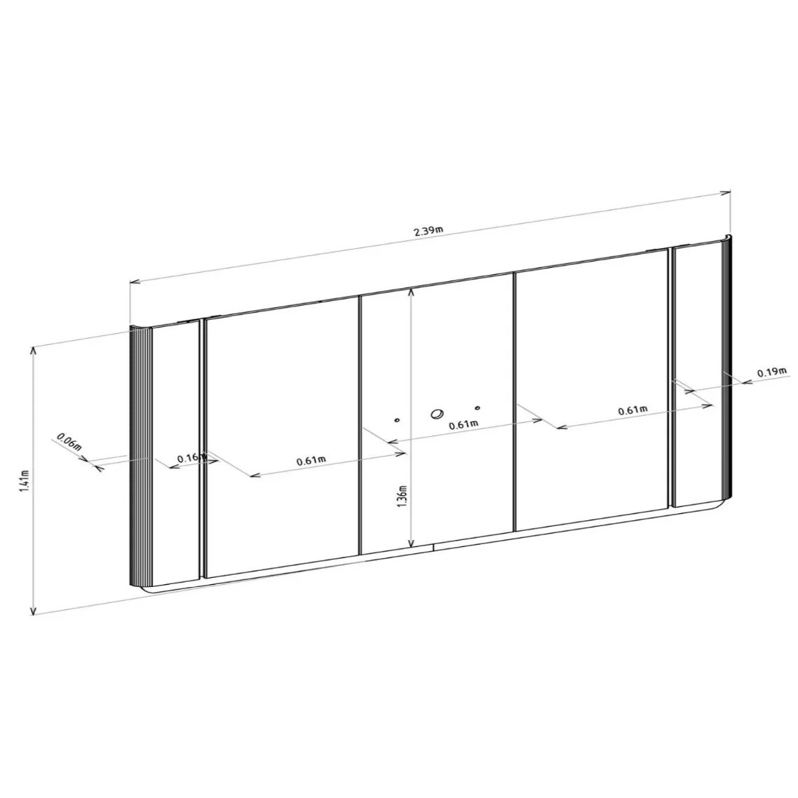 Painel até 75″ Santorini Off White/Tauari Fosco – LINEA BRASIL