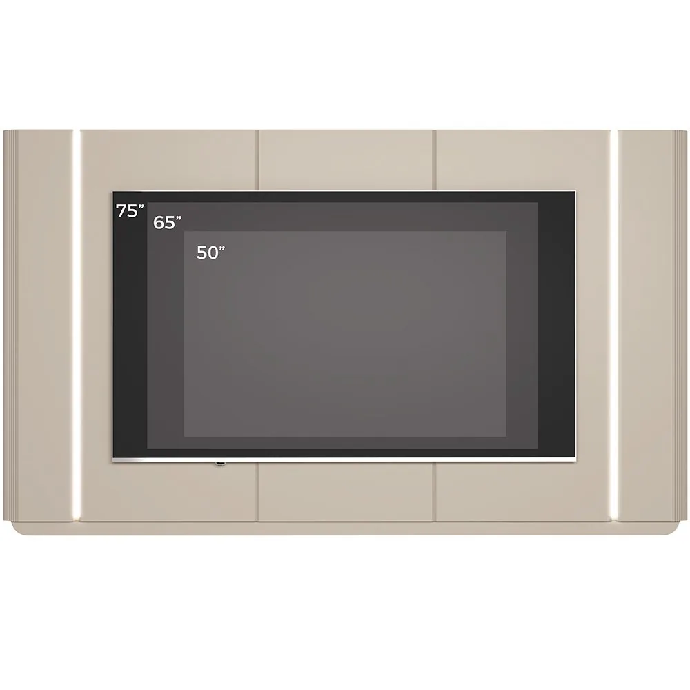 Painel até 75″ Santorini Off White/Tauari Fosco – LINEA BRASIL