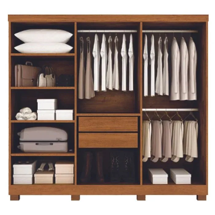 Guarda-Roupa 6 Portas Cabo Frio 1,80 m Nature/Off White – BIANCHI