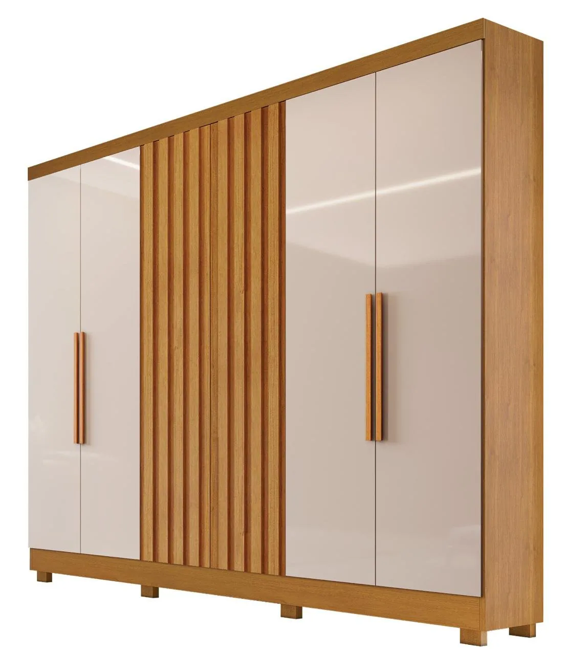 Guarda-Roupa 6 Portas Cabo Frio 1,80 m Nature/Off White – BIANCHI