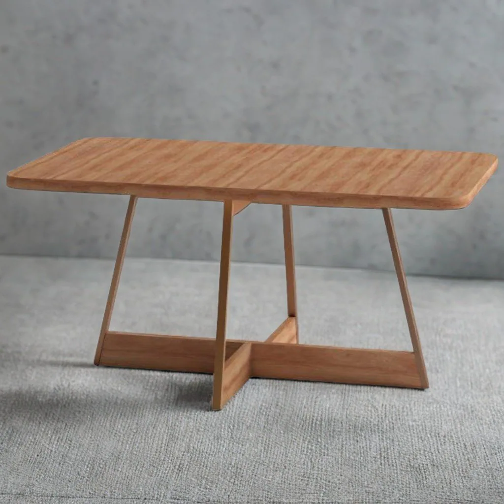 Mesa Átria 1592 Retangular 160 Rosê Cobre/Nogal Freijó – CARRARO MÓVEIS