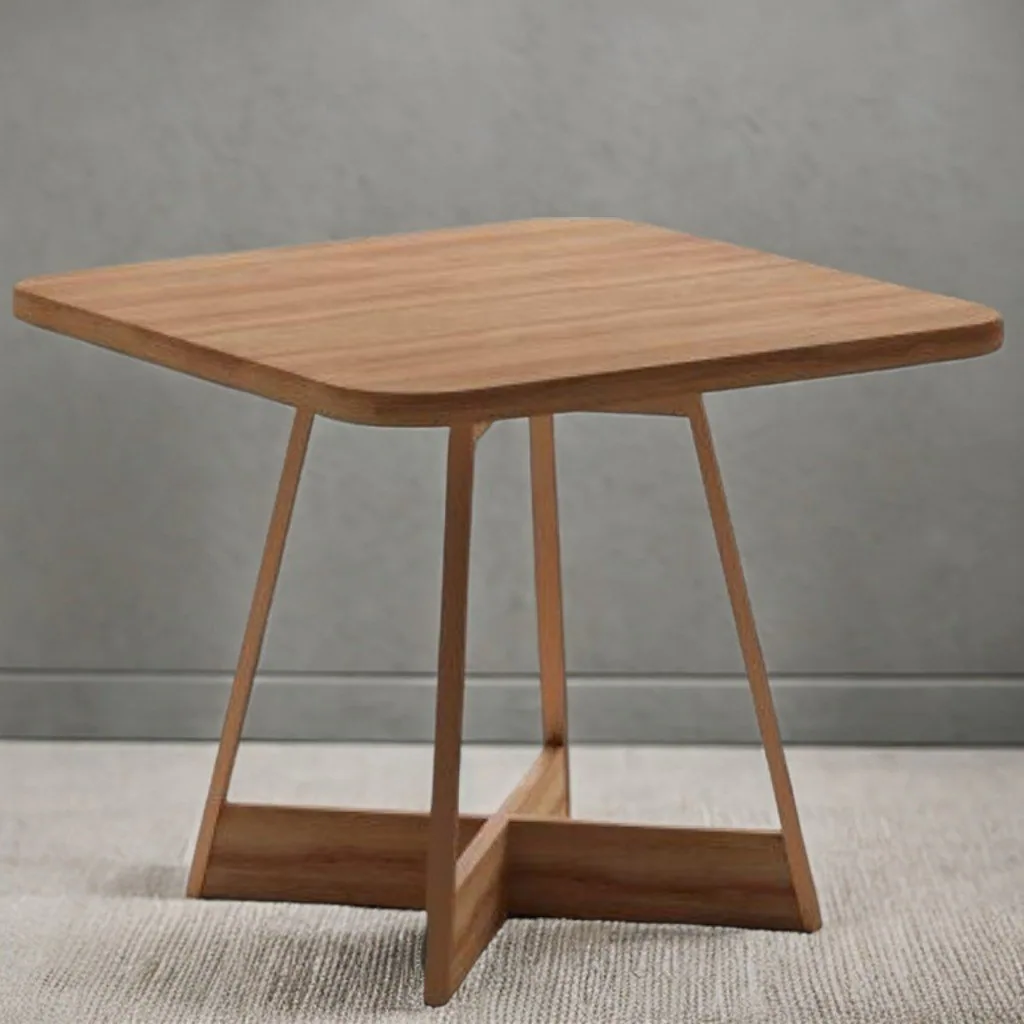 Mesa Átria 1593 Quadrada 90 Rosê Cobre/Nogal Freijó – CARRARO MÓVEIS