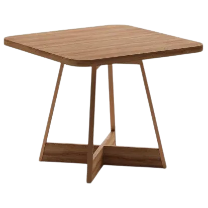 Mesa Átria 1593 Quadrada 90 Rosê Cobre/Nogal Freijó – CARRARO MÓVEIS