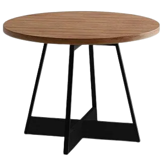 Mesa Átria 1594 Redonda 100 Preto/Nogal – CARRARO MÓVEIS