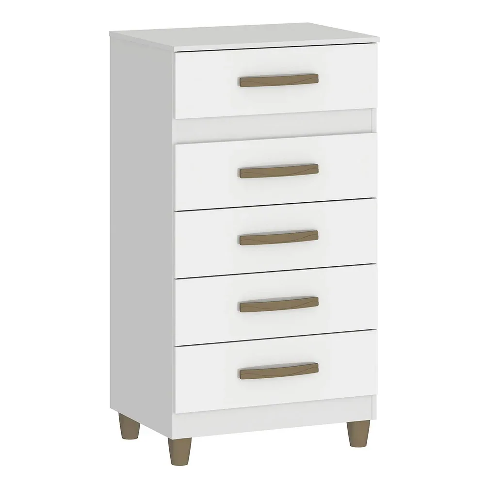 Cômoda 5 Gavetas Malta CO250 Branco – FELLICCI
