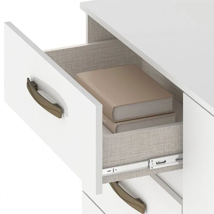 Cômoda 4 Gavetas com Sapateira Leme CO240 Branco – FELLICCI