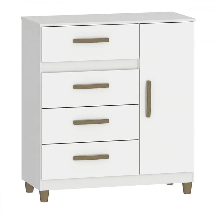 Cômoda 4 Gavetas com Sapateira Leme CO240 Branco – FELLICCI