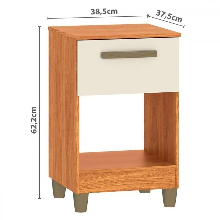 Mesa de Cabeceira Prada MC210 Cinamomo/Off White – FELLICCI