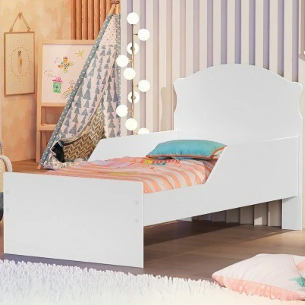Mini Cama Juvenil Lívia Branco(Sem adesivo) – MADEC/VJ MÓVEIS