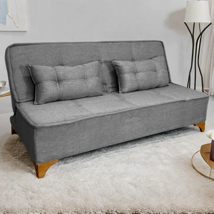 Sofá Cama Zayn 1,86 m Linho Cinza 27 – BOARETO ESTOFADOS
