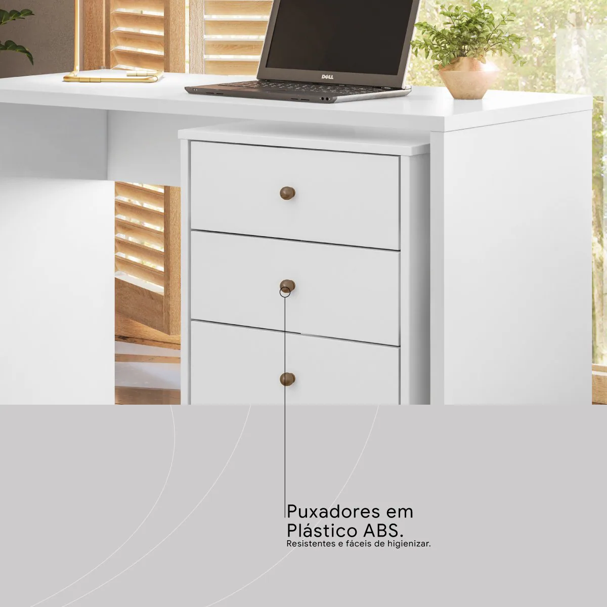 Gaveteiro Office Presence Branco – DEMÓBILE