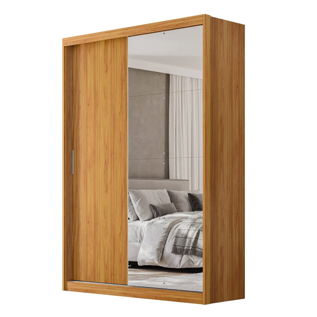 Guarda-Roupa 2 Portas Riva 1,535 m Cinamon/Off White/Cinamon – DEMÓBILE