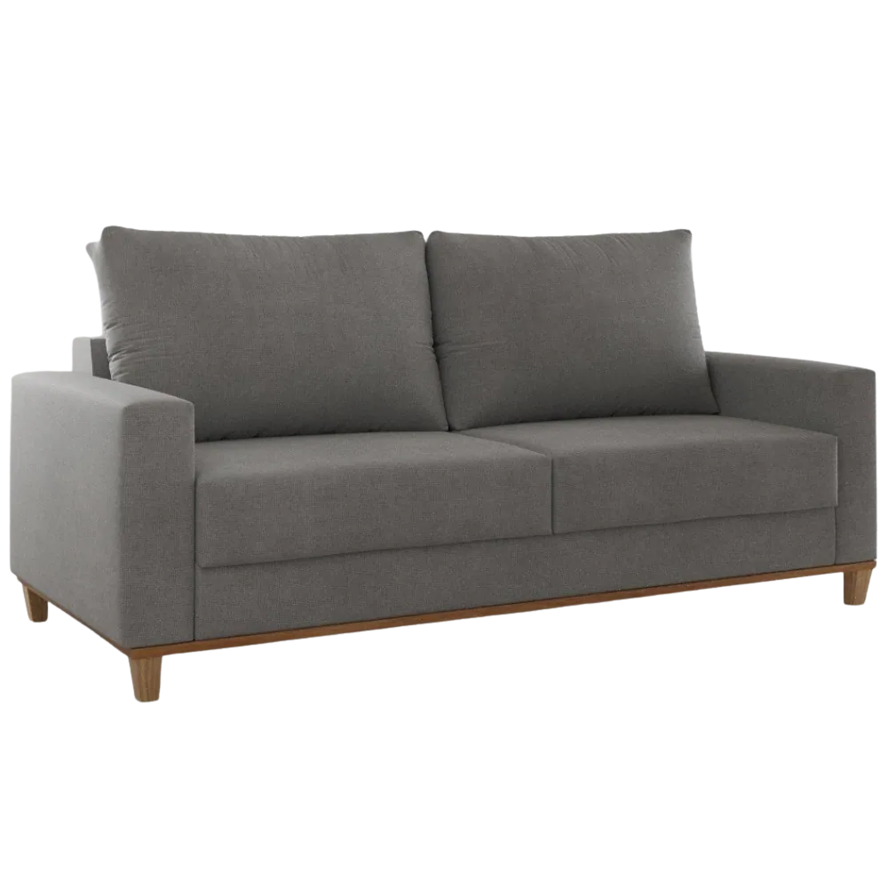 Sofá Living Palazo/Felícia 1,80 m Linho Inox – VIERO MÓVEIS