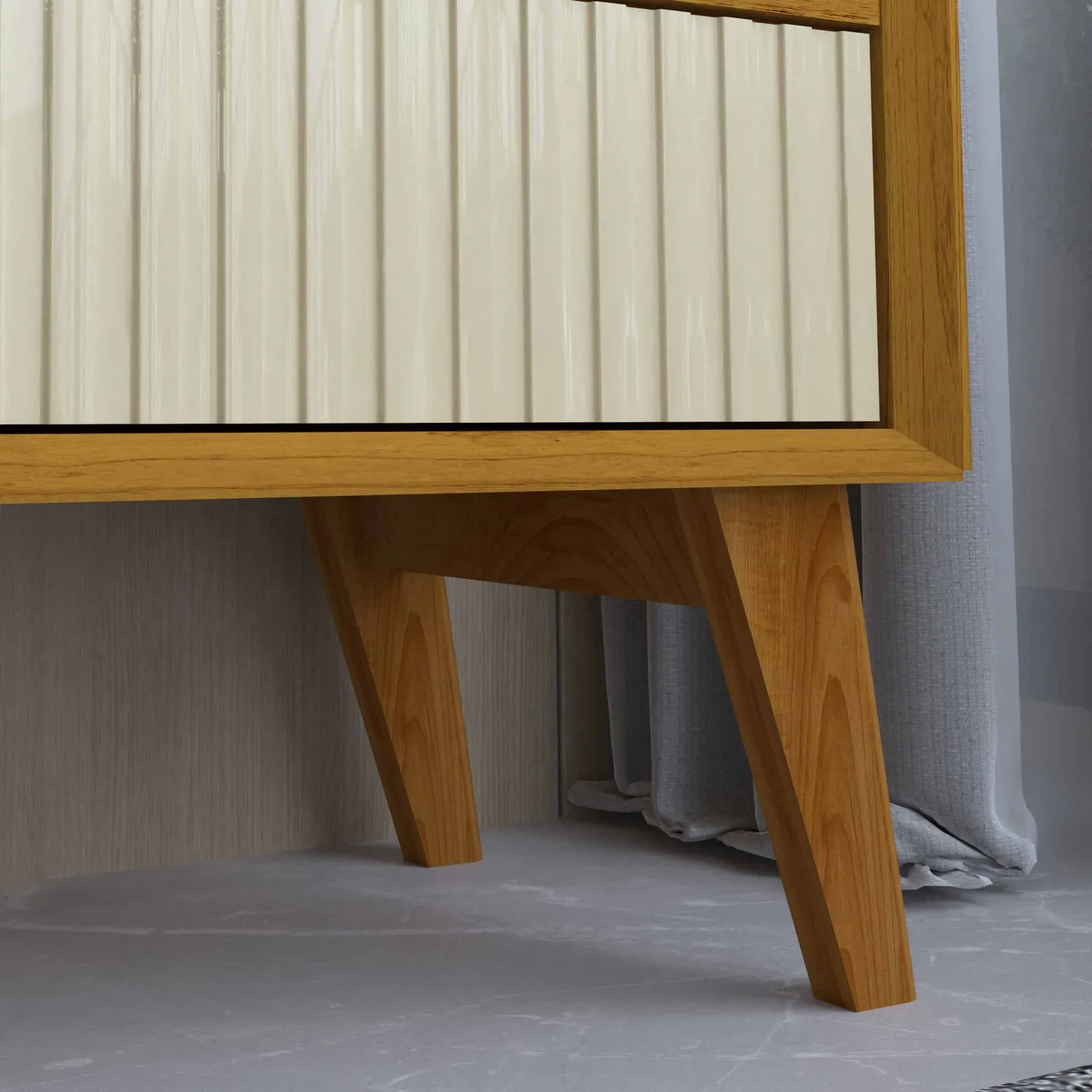 Painel + Rack até 85″ Magnífico Naturale/Off White – GELIUS