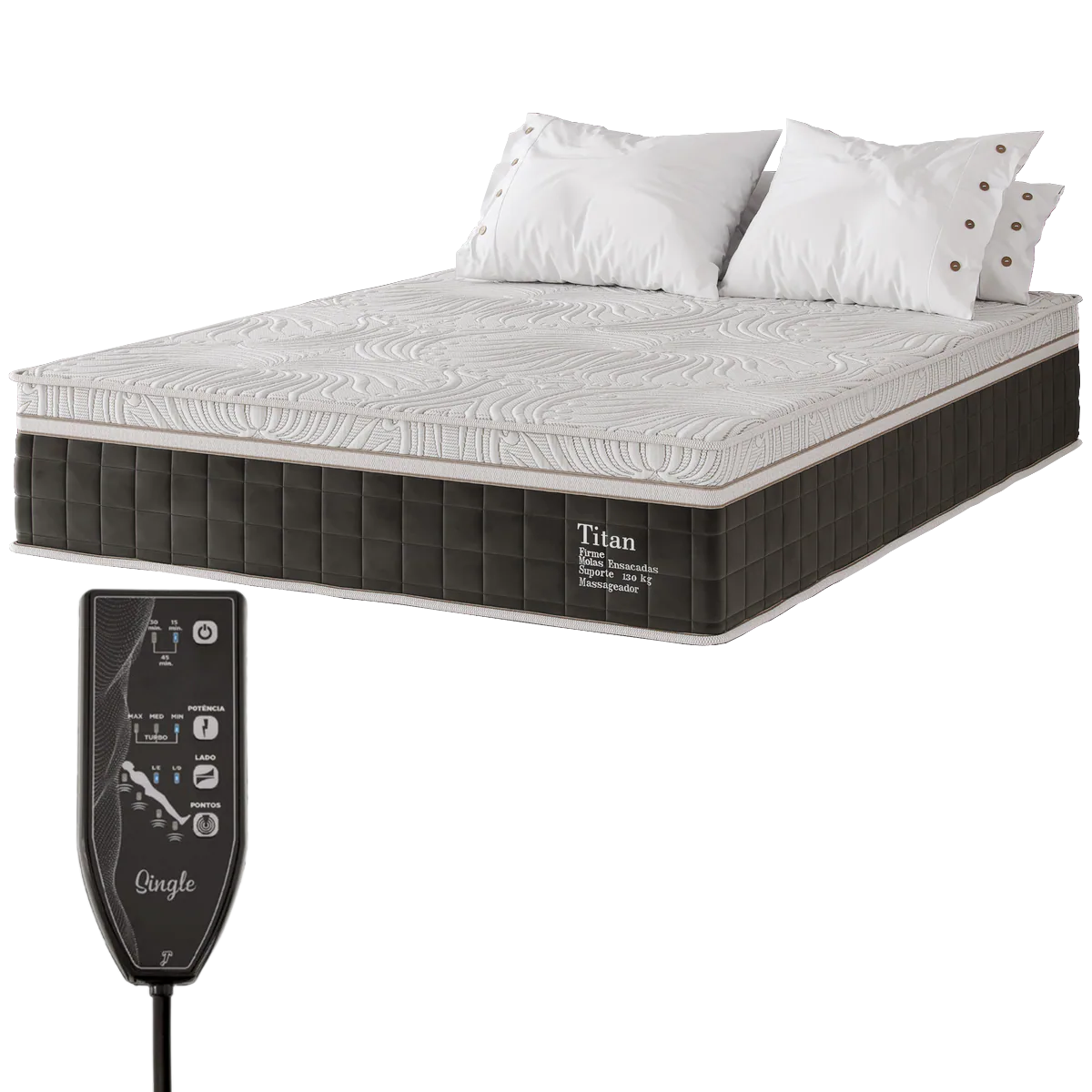 Colchão Queen Terapêutico Massageador Titan/Thor 34 cm D28 Molas ensacadas – VIERO MÓVEIS