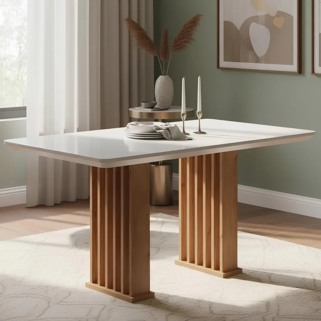 Mesa Mona/Munique 160 Mel/Blonde Off White – VIERO MÓVEIS