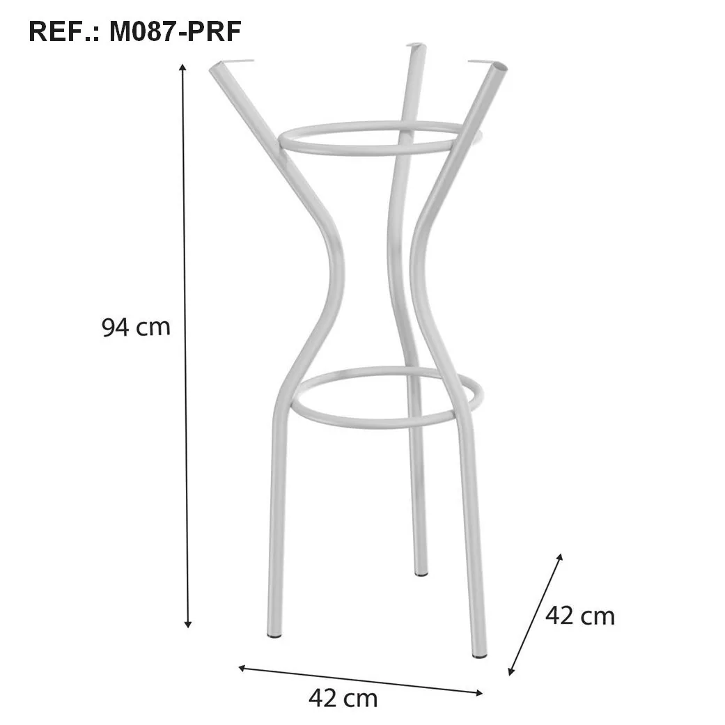 Mesa Bistrô Dublin 0,65 m com 3 Banquetas Jade CM1029(M087/TA69/3B699) Preto/Cinamomo – KAPPESBERG
