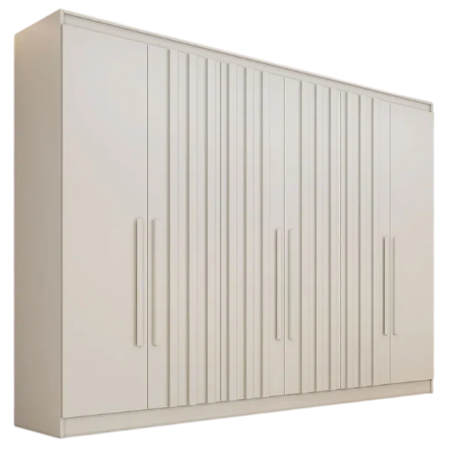 Guarda-Roupa 6 Portas Oxford 2,10 m Off White – MÓVEIS EUROPA