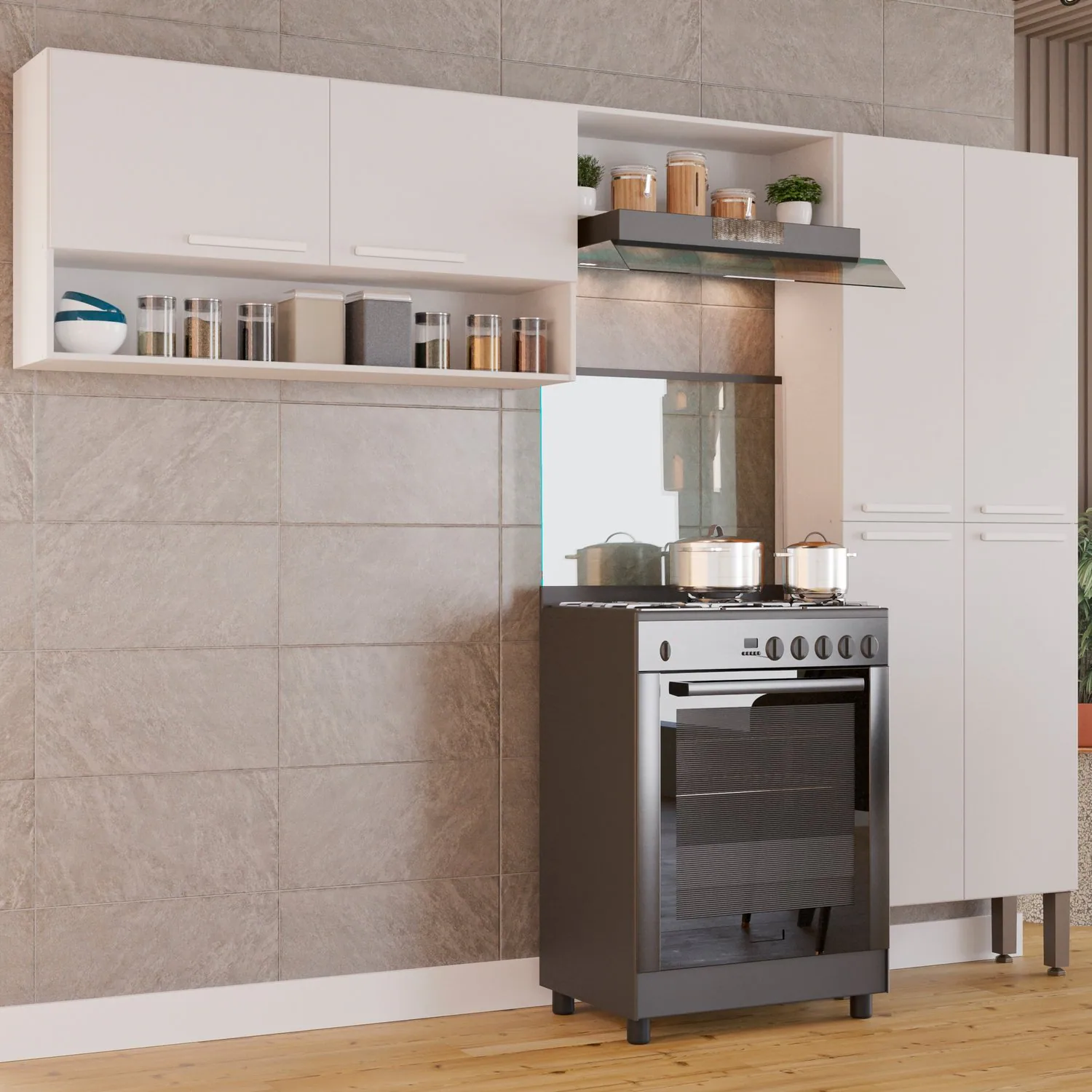 Cozinha 3 Peças Madri Branco – SALLÊTO