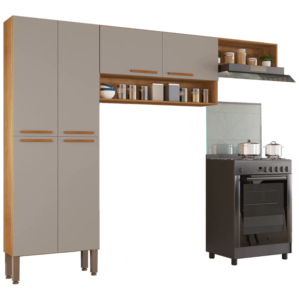 Cozinha 3 Peças Madri Cinamomo/Off White – SALLÊTO