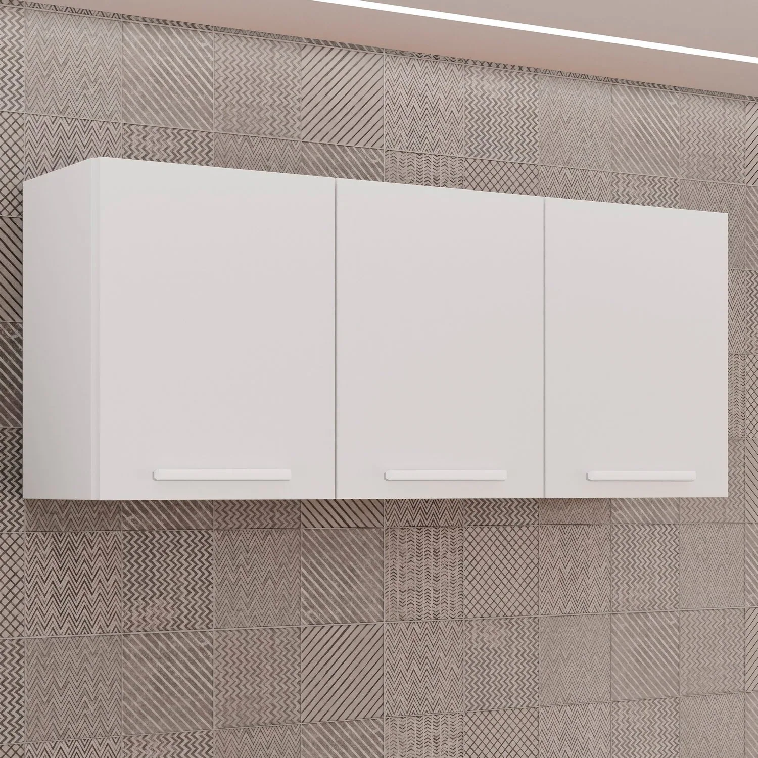 Armário Aéreo Triplo New Valência Branco – SALLÊTO