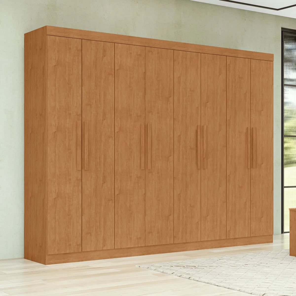 Guarda-Roupa 8 Portas Andara Soft 2,36 m Amêndoa Clean – LOPAS