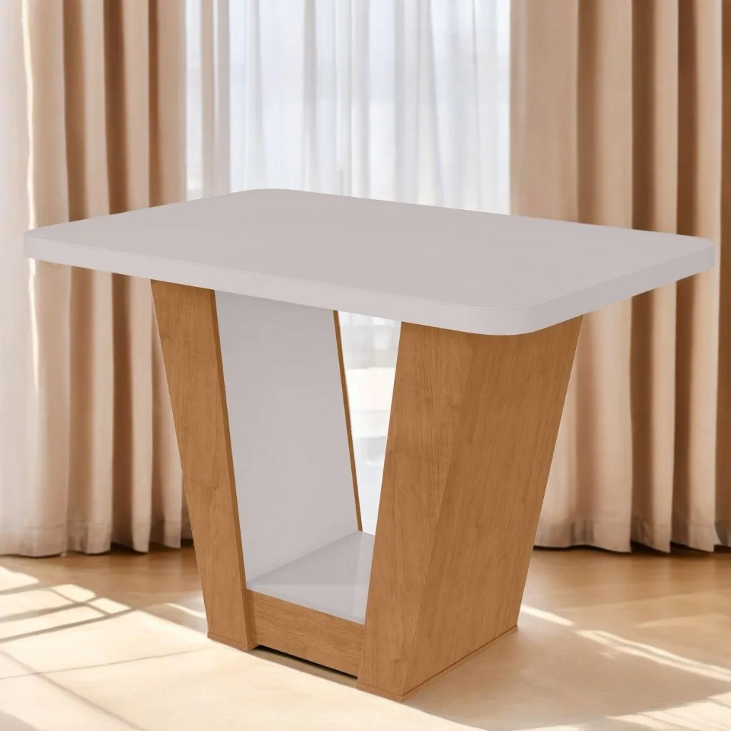 Mesa Apogeu (Tampo Maxi) 120 Amêndoa Clean/Off White – LOPAS