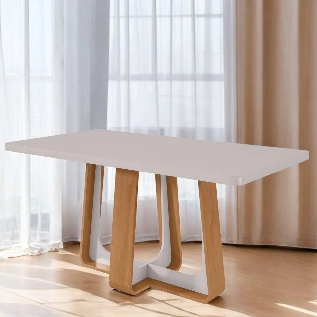 Mesa Sintonia (Tampo Maxi) 170 Amêndoa Clean/Off White – LOPAS