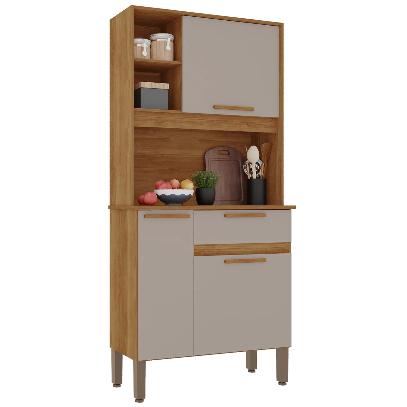 Kit Cozinha Lia 0,83 m Cinamomo/Off White – SALLÊTO