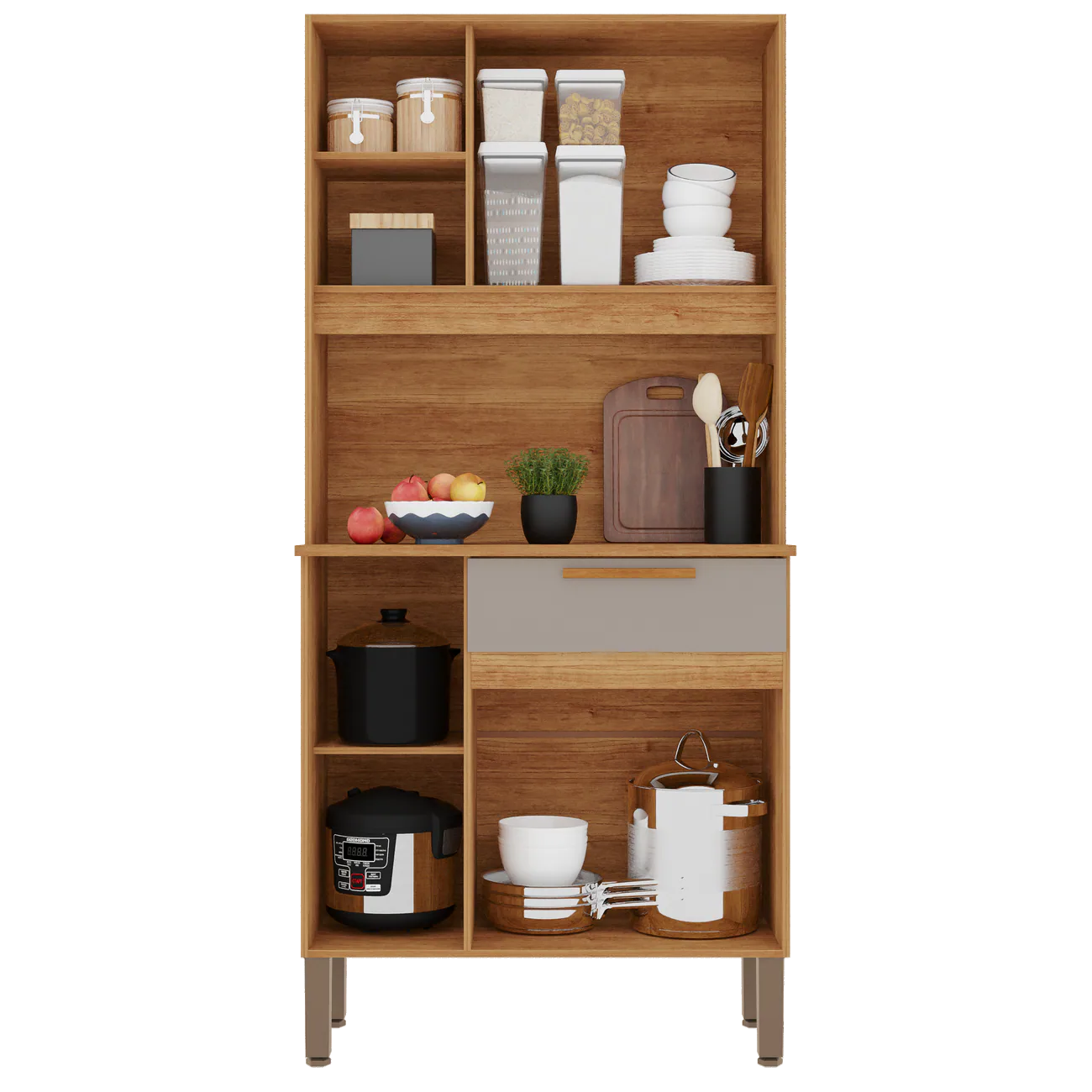 Kit Cozinha Lia 0,83 m Cinamomo/Off White – SALLÊTO