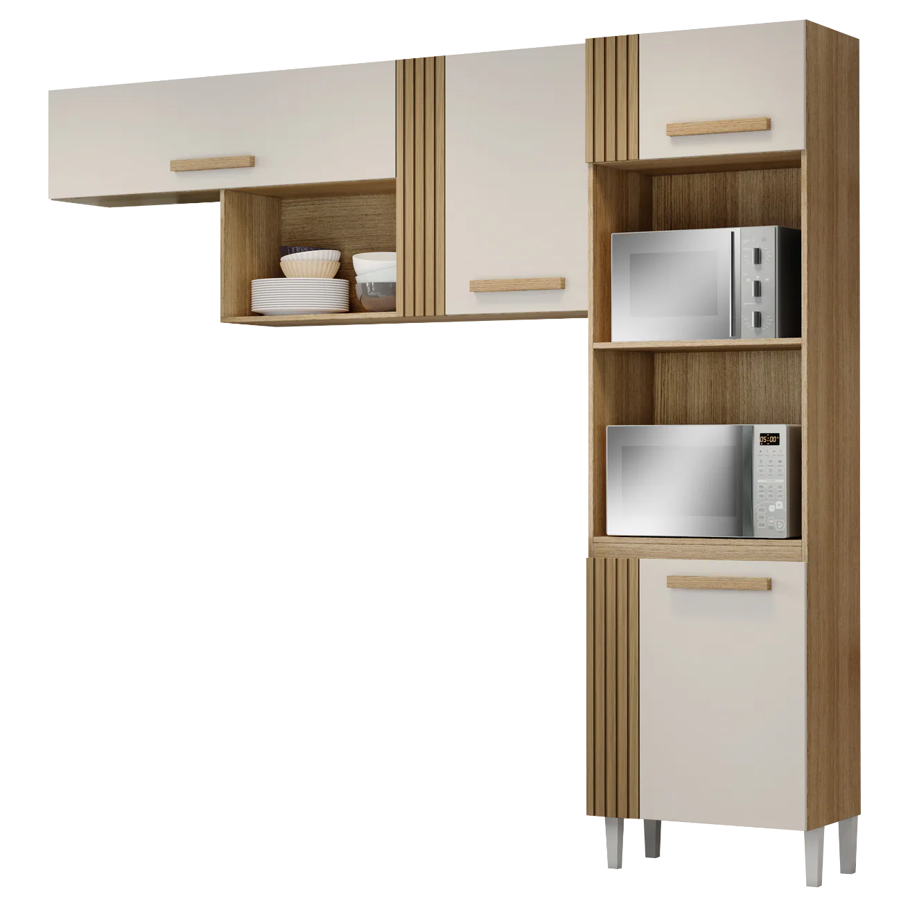Cozinha 3 Peças Vitória Atacama/Off White – ARAMÓVEIS