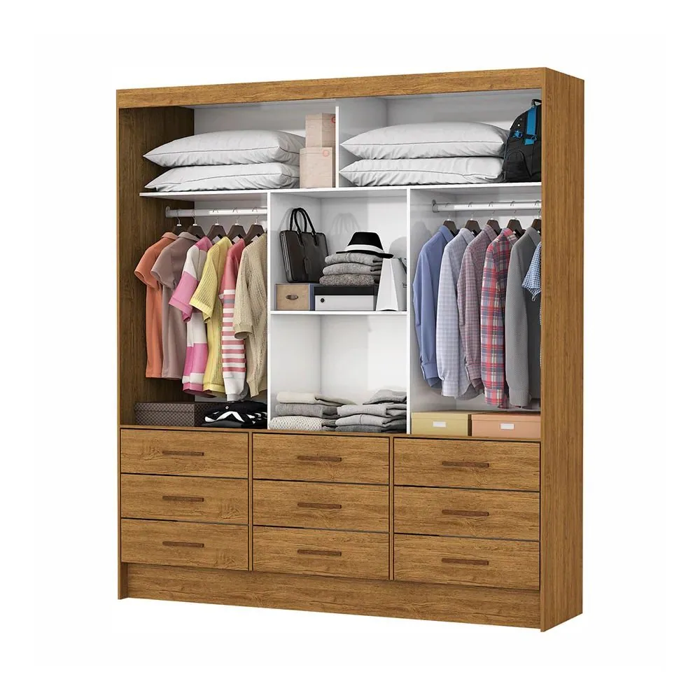 Guarda-Roupa 3 Portas Sevilha (Sem espelho) 1,62 m Cinamomo – CARIOCA MÓVEIS