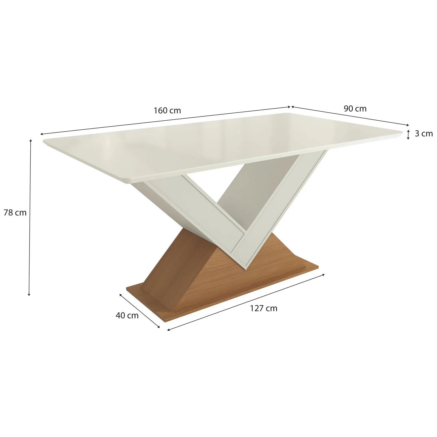 Mesa Amora BA35 160 Canela/Off White – KAPPESBERG