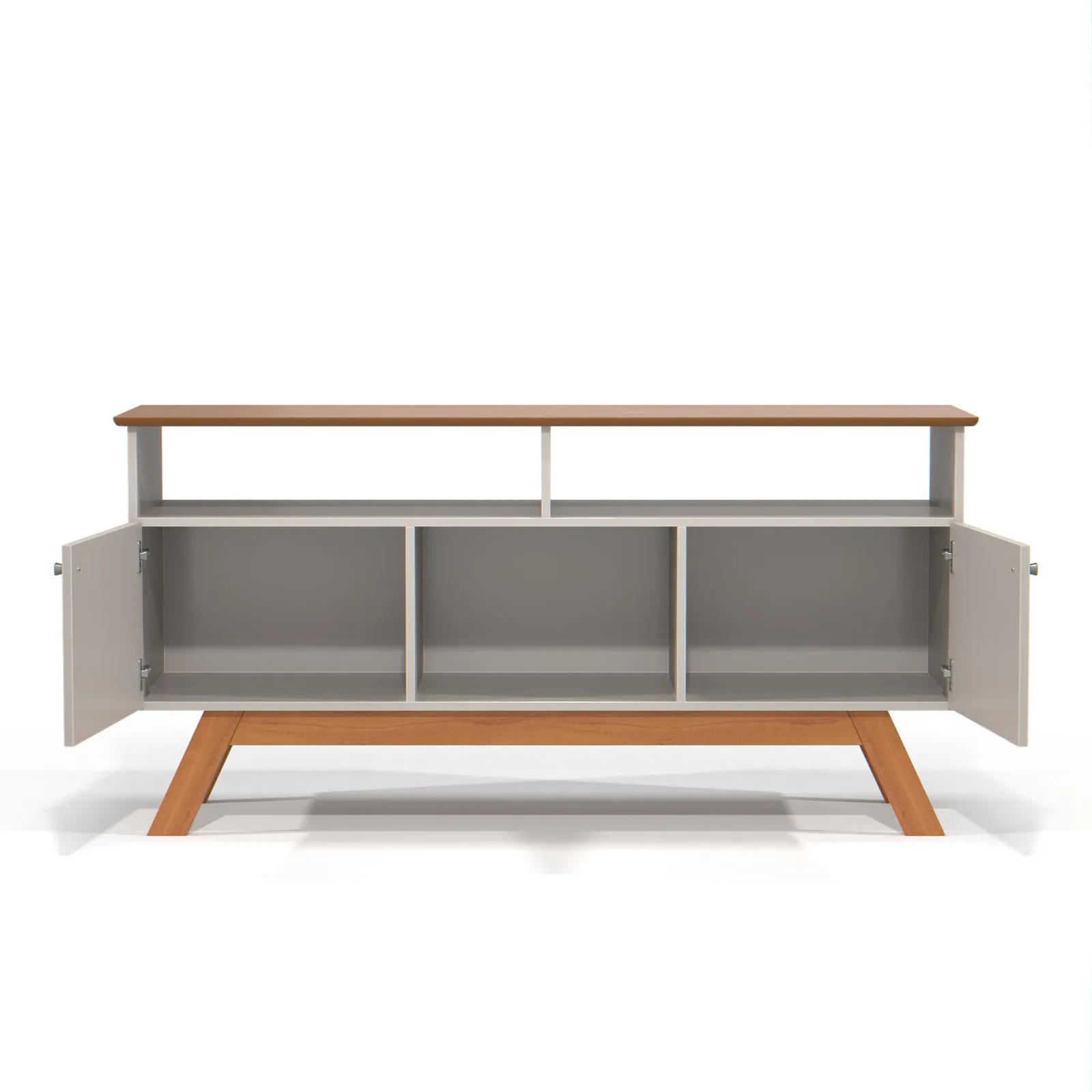 Rack Até 43″ Amsterdã Ii Off White/nature – Tebarrot Do Brasil