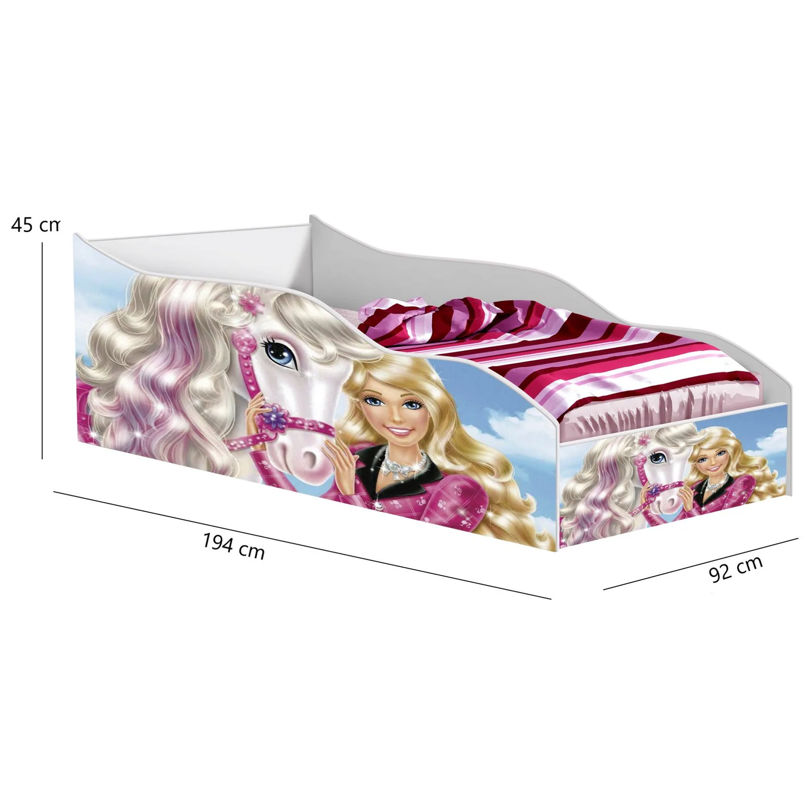 Cama Solteiro Carro Barbie Cód.500 – Gabrielli