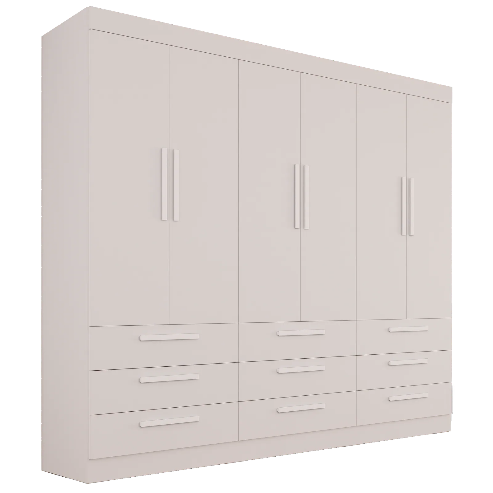Guarda-Roupa 6 Portas Dinamarca 1,84 m Branco – SALLETO