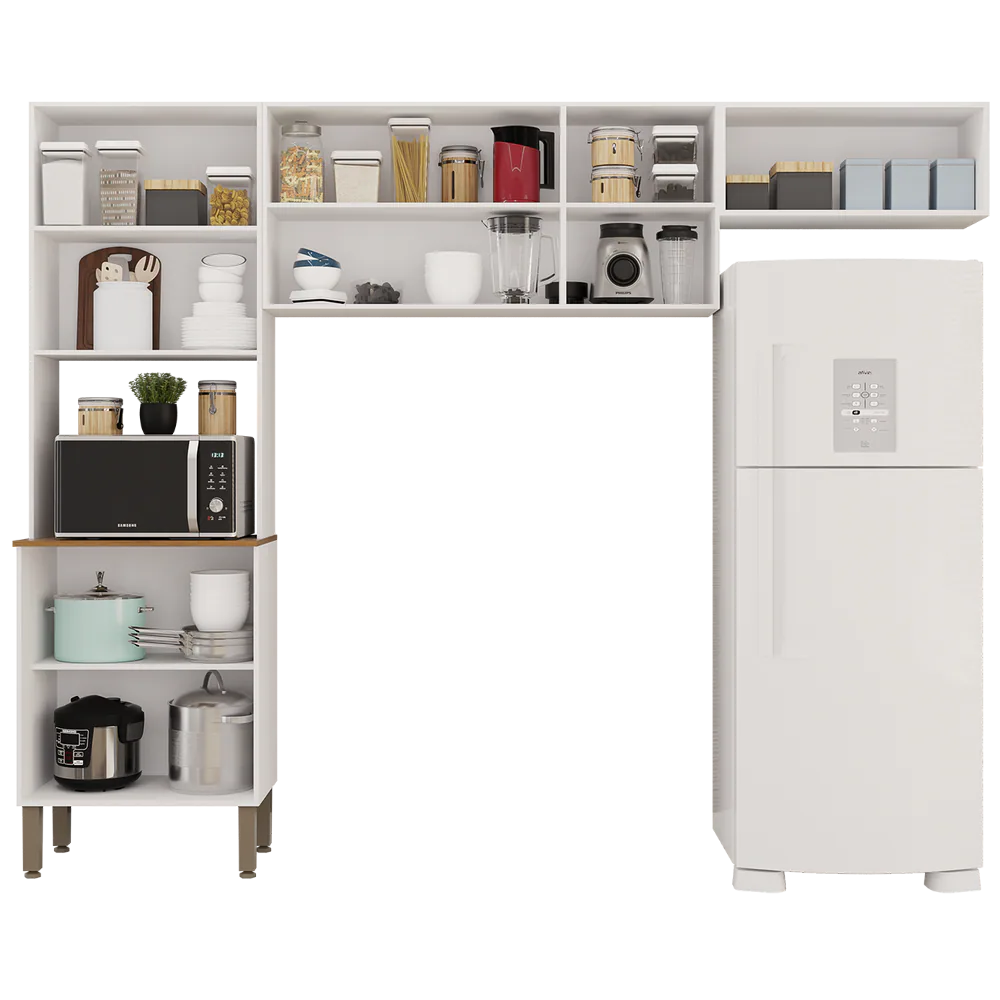 Cozinha 3 Peças (S/Balcão) New Valência Branco – SALLÊTO