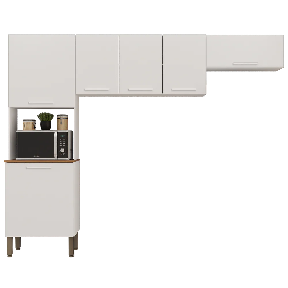 Cozinha 3 Peças (S/Balcão) New Valência Branco – SALLÊTO